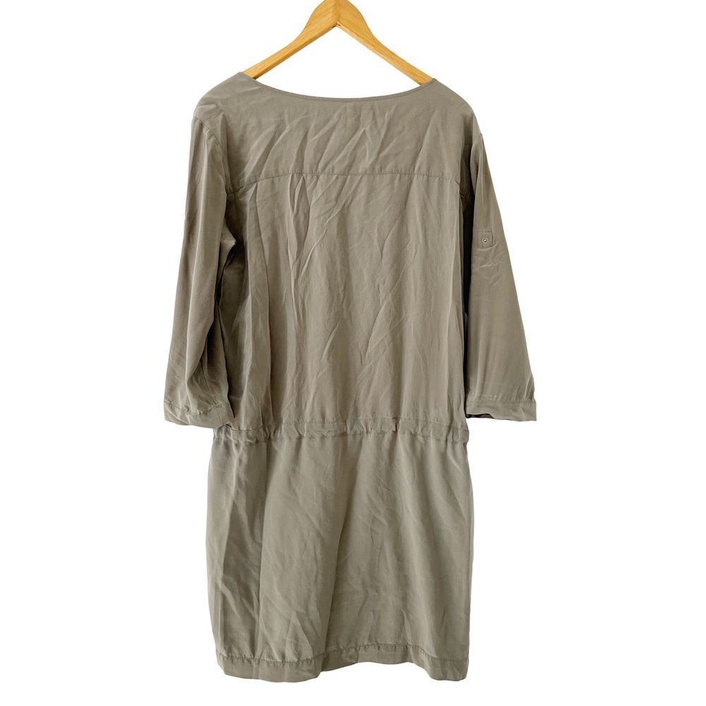 Club Monaco Olive Green Mini Shirt Dress - Picture 4 of 14